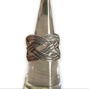 • Woven Sterling 925 Ring •